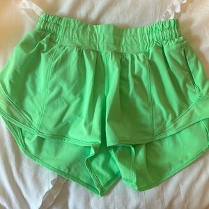 Lime green Lululemon hotty hots